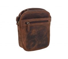 Pánske kožené crossbody tmavohnedý hunter 250587