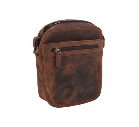 Pánske kožené crossbody tmavohnedý hunter 250587