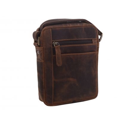 Pánske kožené crossbody tmavohnedý hunter 250840